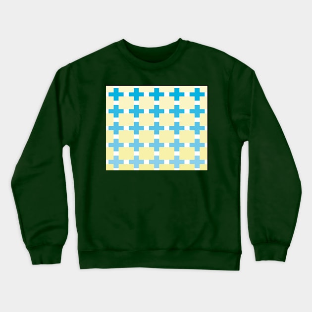 A mosaic in blue and beige colors Crewneck Sweatshirt by DomRafael